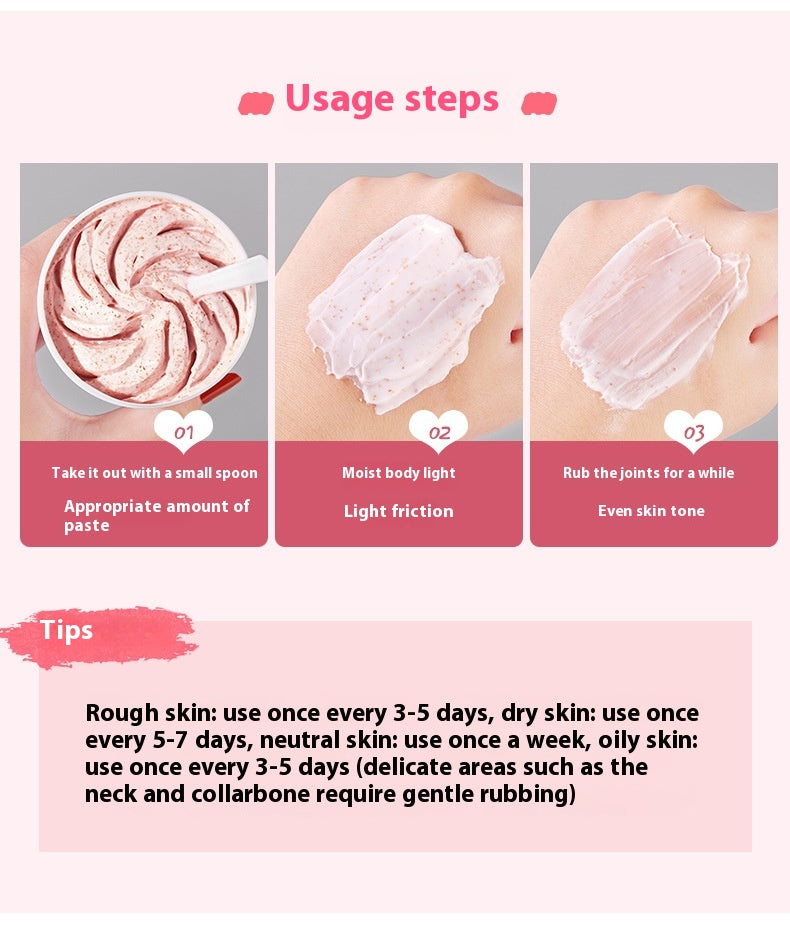 Peach Moisturizing Body Scrub Cream - 200g Hydrating Exfoliator