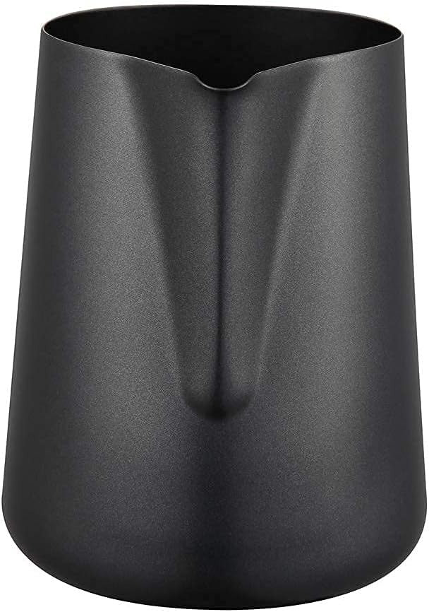 Stainless Steel Milk Frothing Jar - 12oz Nonstick Matte Black