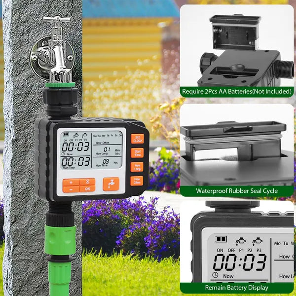 Programmable Sprinkler Timer with Waterproof Design for Garden