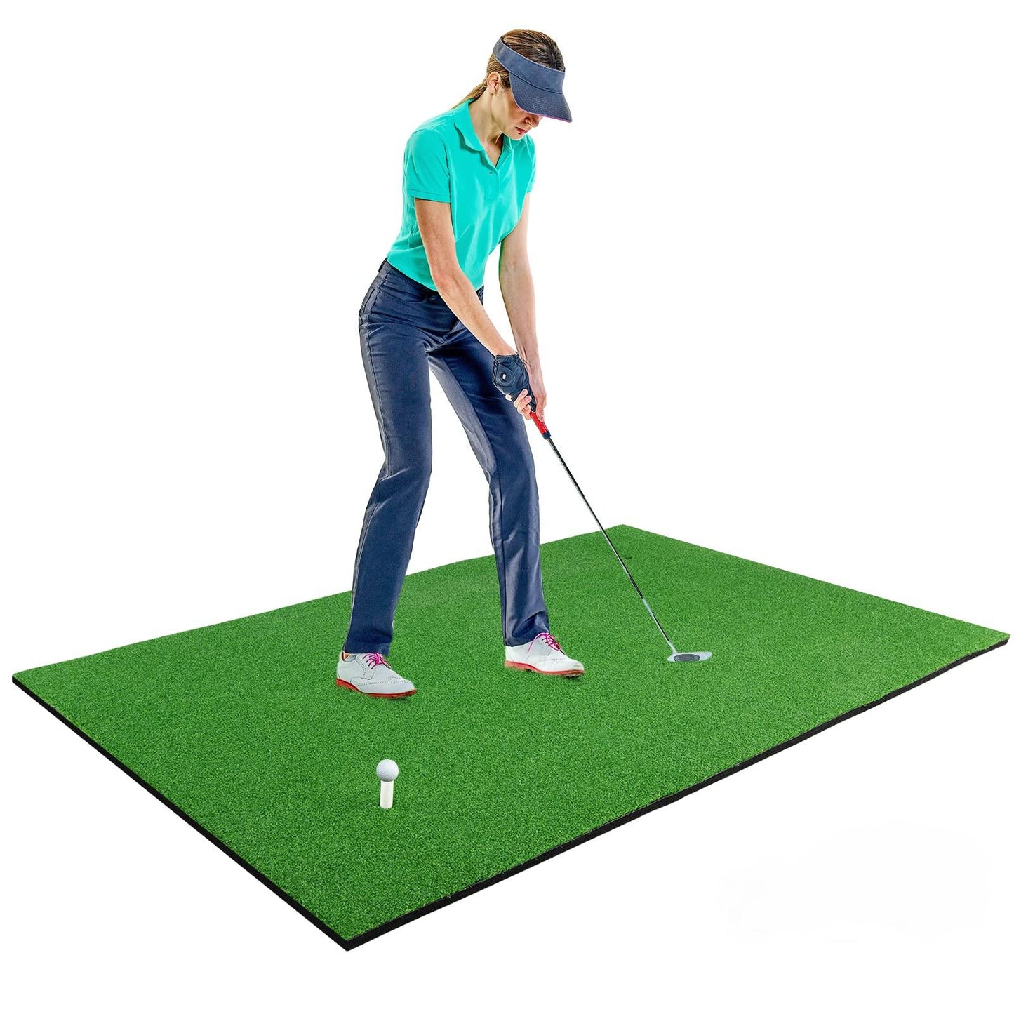 Golf Hitting Mat - 3.8'x5' Artificial Turf for Indoor/Outdoor Practice