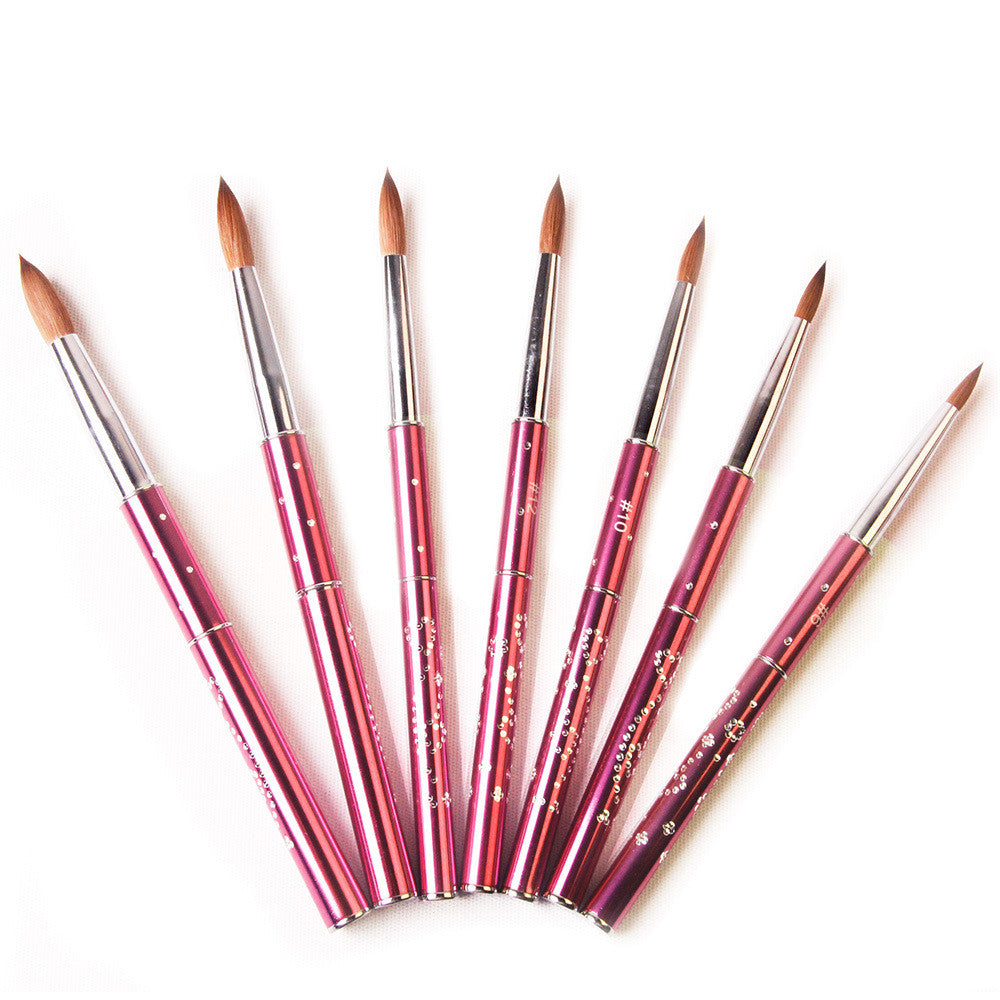 Nail Art Carving Pen Brush Kit - Pink