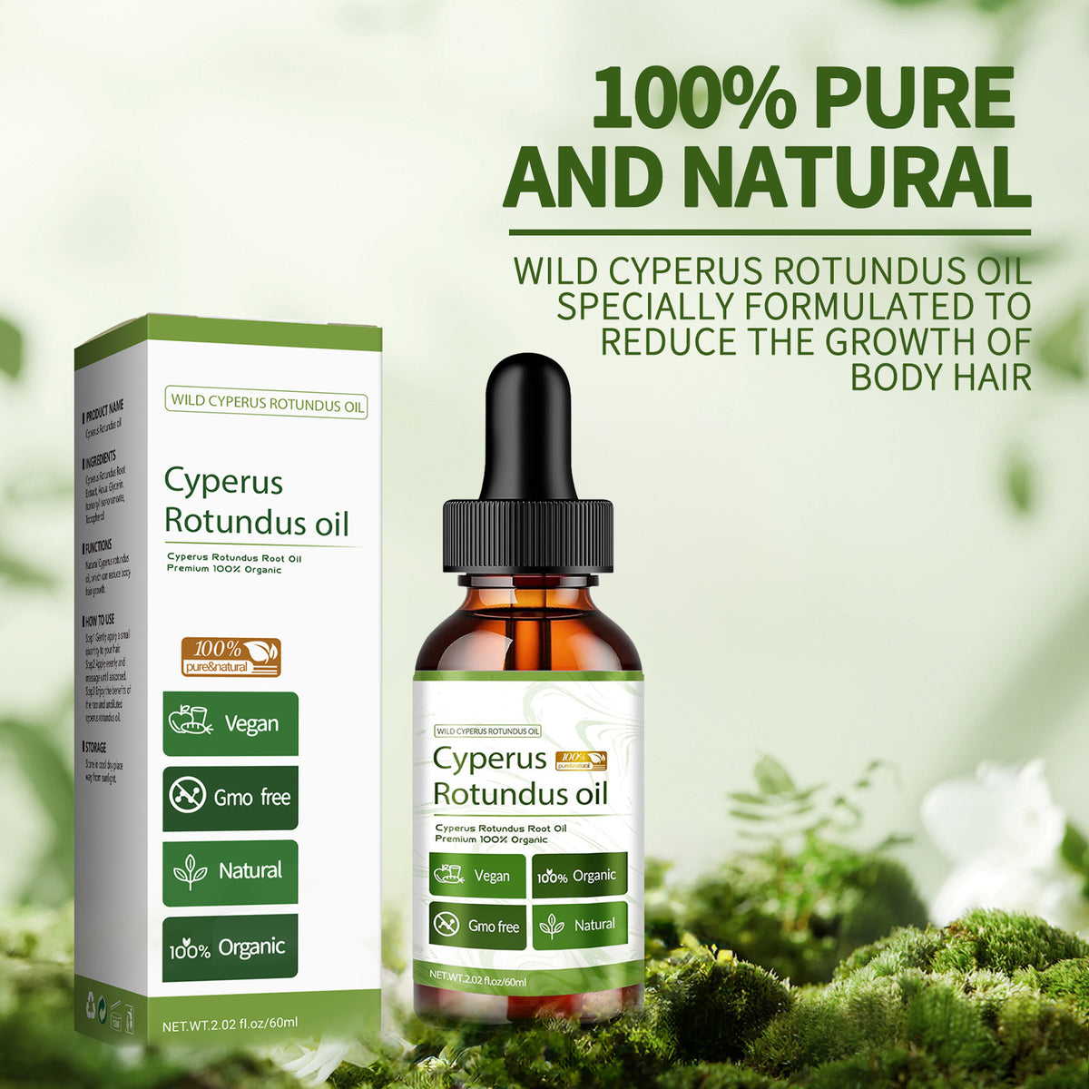 Cattail Hair Removal Oil Soothing And Reducing Hydrating
