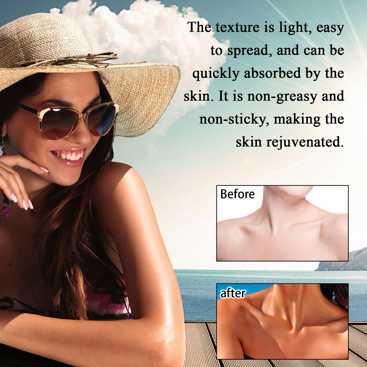 Summer Outdoor Sun Help Improve Skin Color Uneven Moisturizing Black