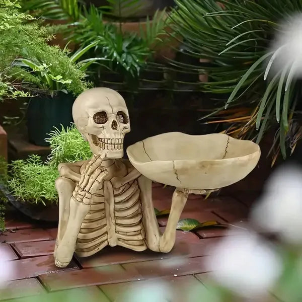 Skull Tray Ornament – Unique Skeleton Design for Halloween Decor
