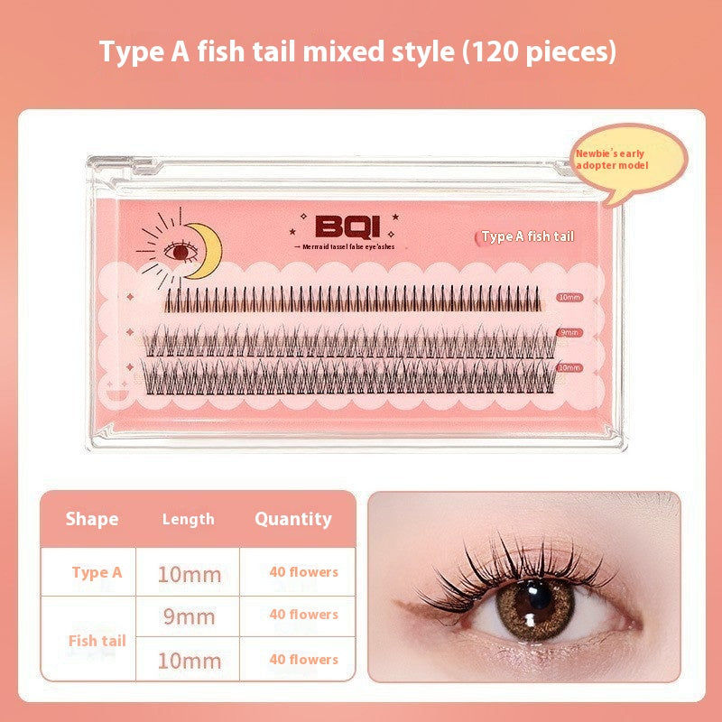 Mermaid Tassel False Eyelashes - Easy to Use 3D Cluster Grafting Curling Style