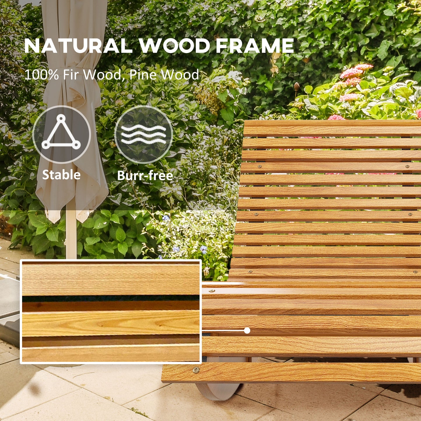 Ergonomic Outdoor Rocking Chair - Teak Wooden Rocker