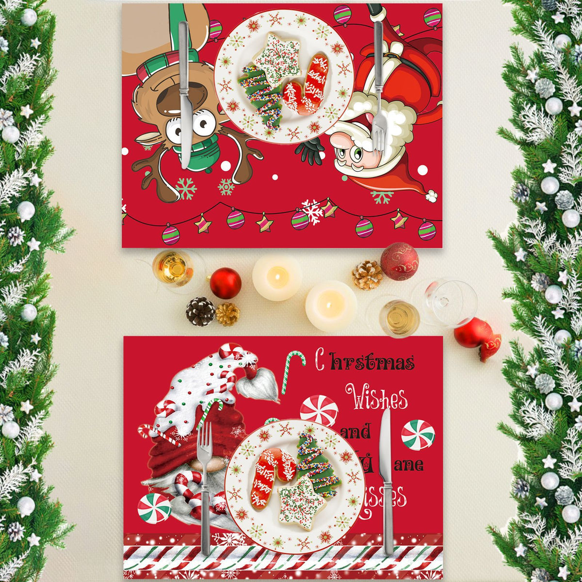 Christmas Cartoon Antifouling Insulation Placemat - Bathroom Storage