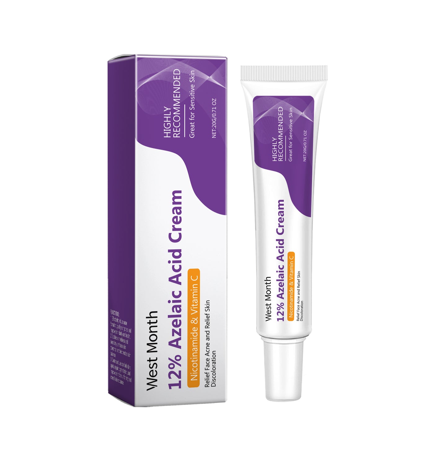 Azelaic Acid Facial Repair Cream for Pore Cleansing and Skin Smoothing