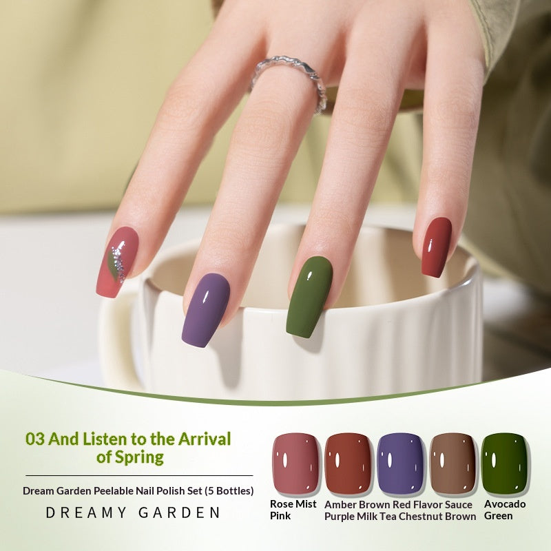 Water-Based Nail Polish Set No Baking Required - Multiple Styles