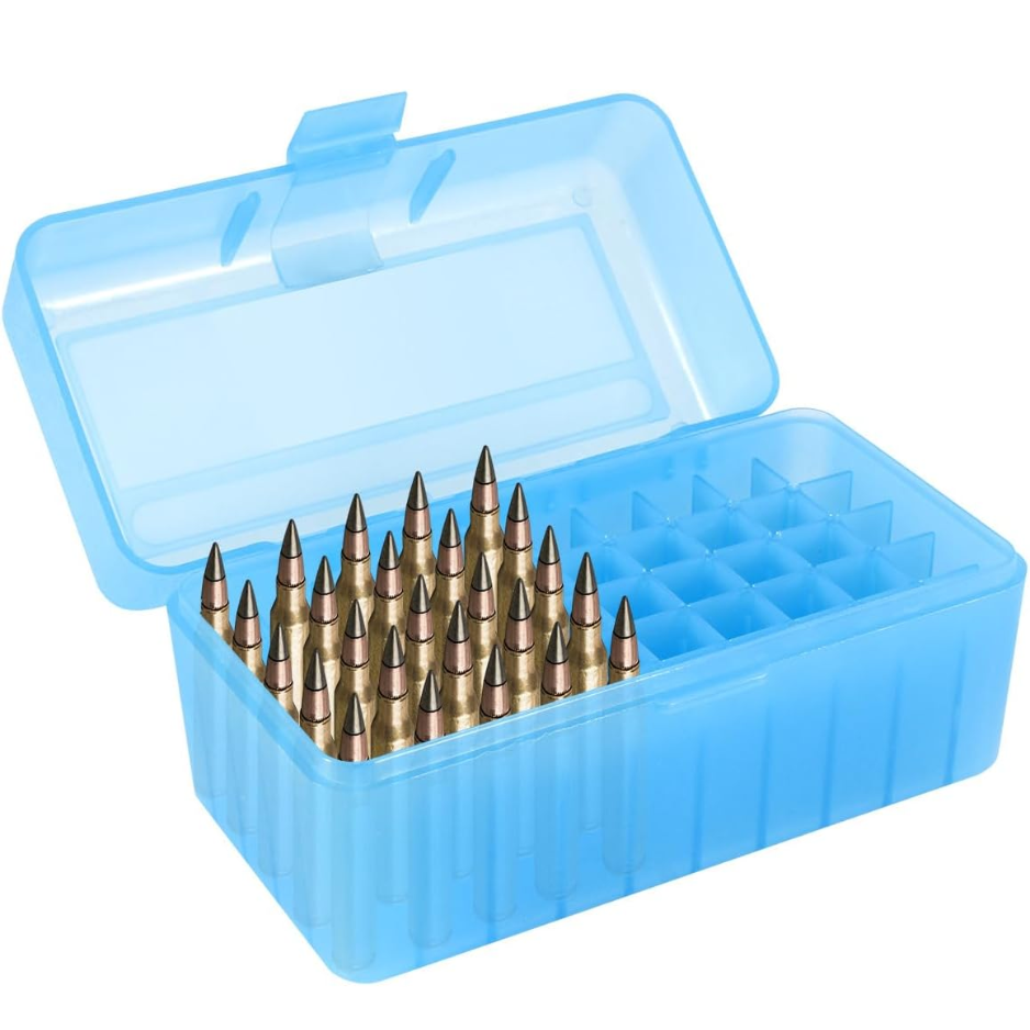 50-Round Rifle Ammo Can Waterproof Locking Storage Box - Tool Organizer