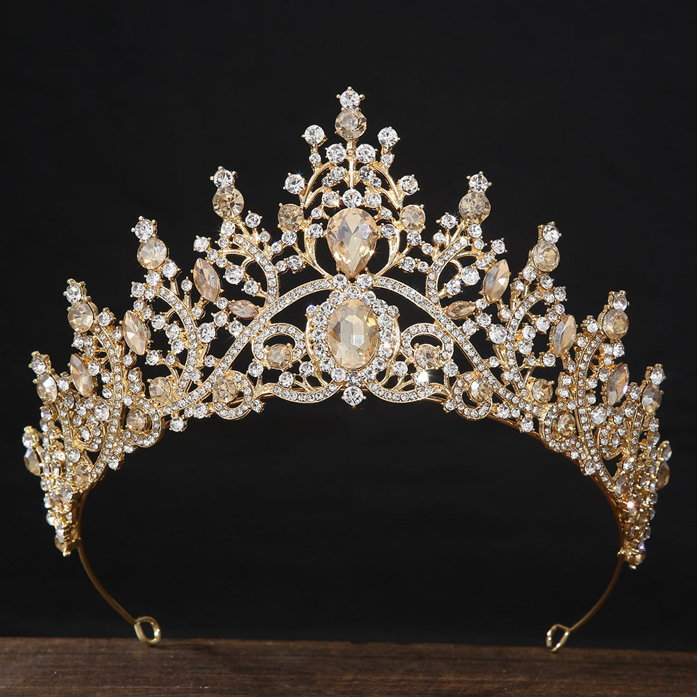 Shimmering Crystal Bridal Crown with White Rhinestones