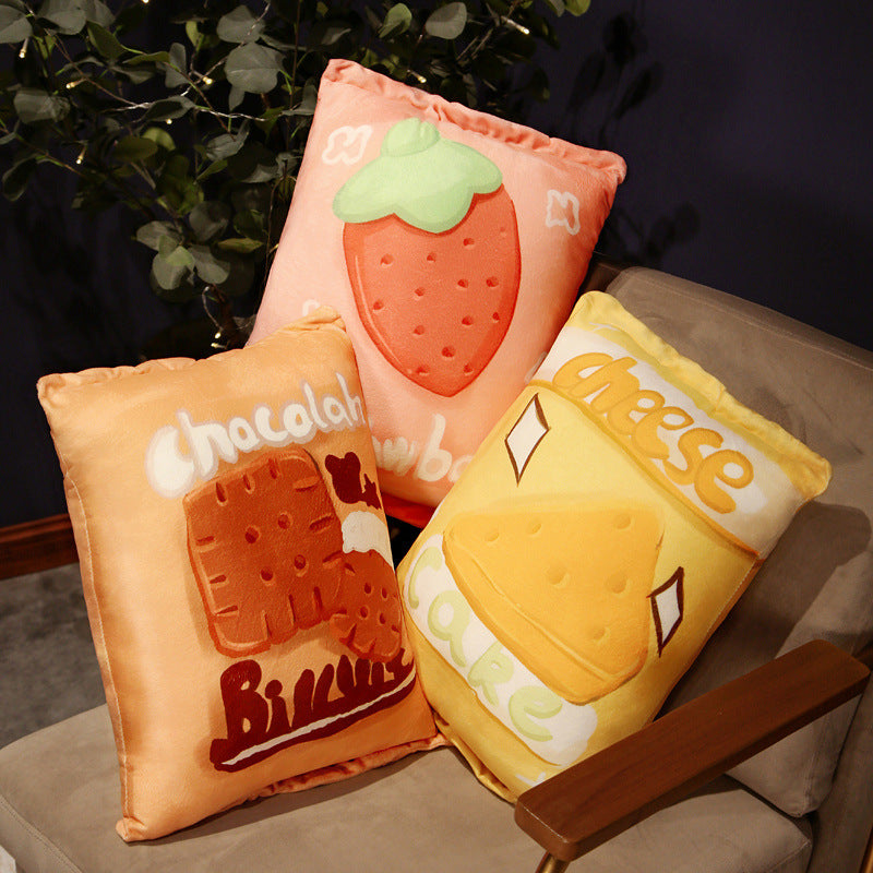 Cartoon Fruit Snack Throw Pillow - Double-Sided Print 33x45CM Home Decor