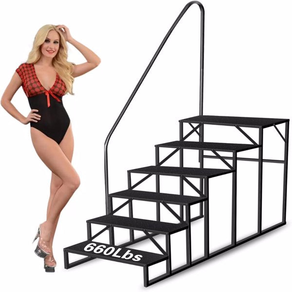Heavy Duty Above Ground Pool Ladder with Handrails - 6 Steps