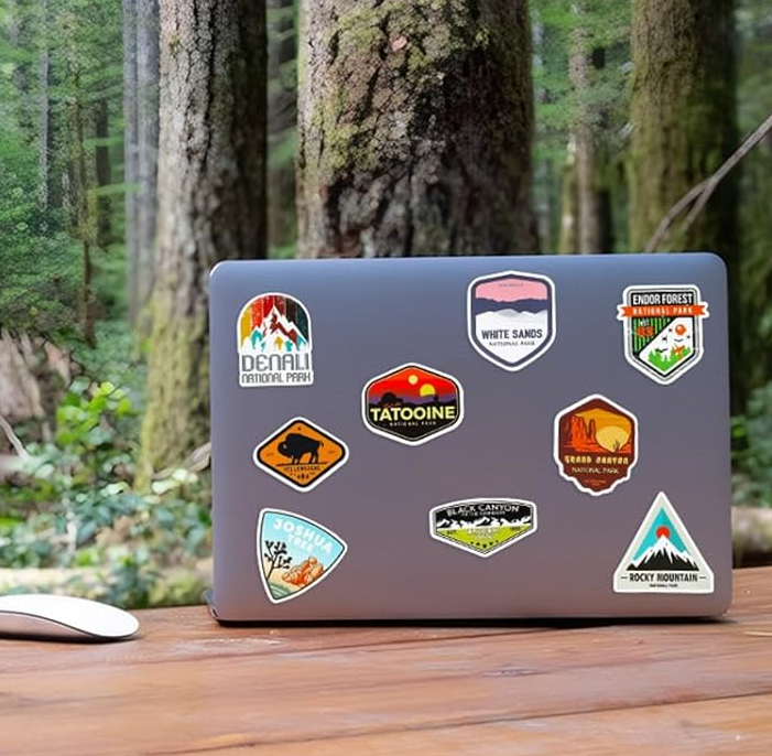 100 Pcs National Parks Sticker Set - Waterproof Vinyl Decals