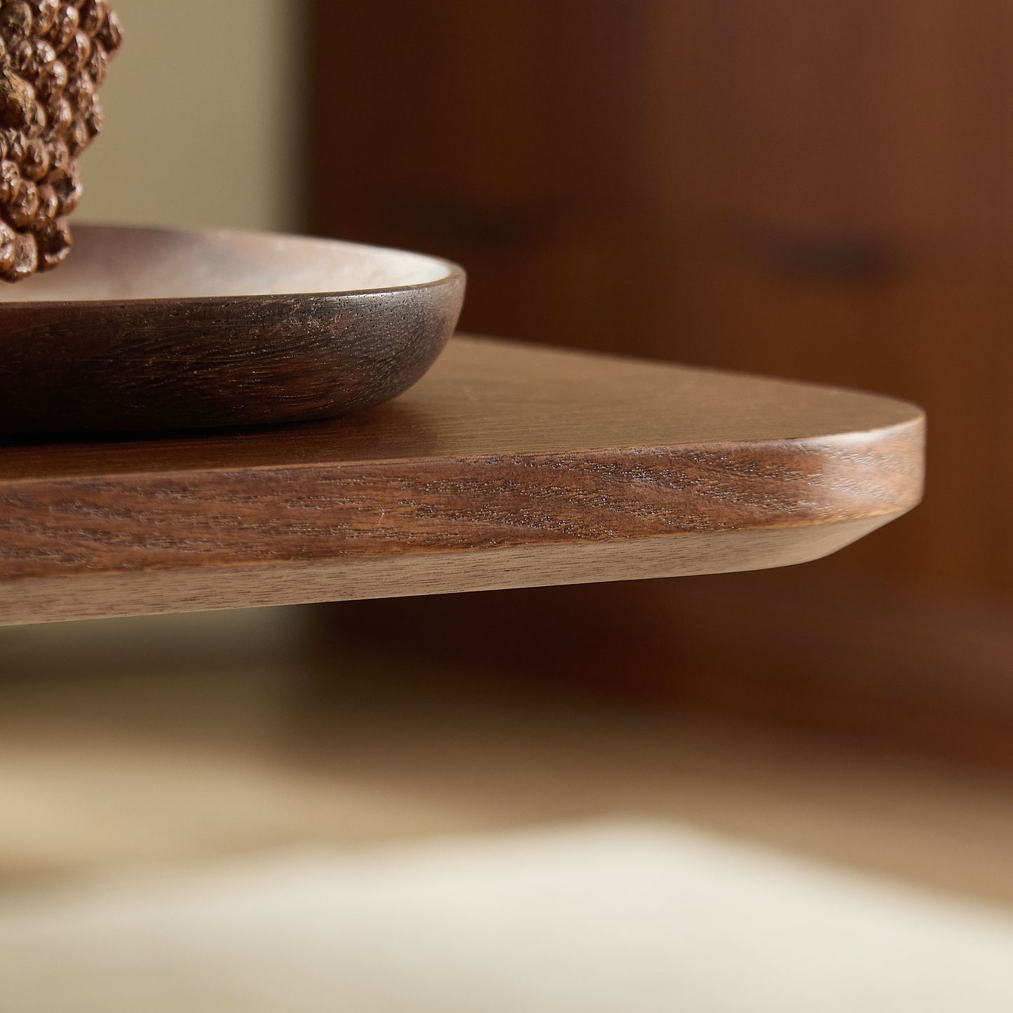 Nesting Square Coffee Table Set - 2-Piece Brown Accent Tables