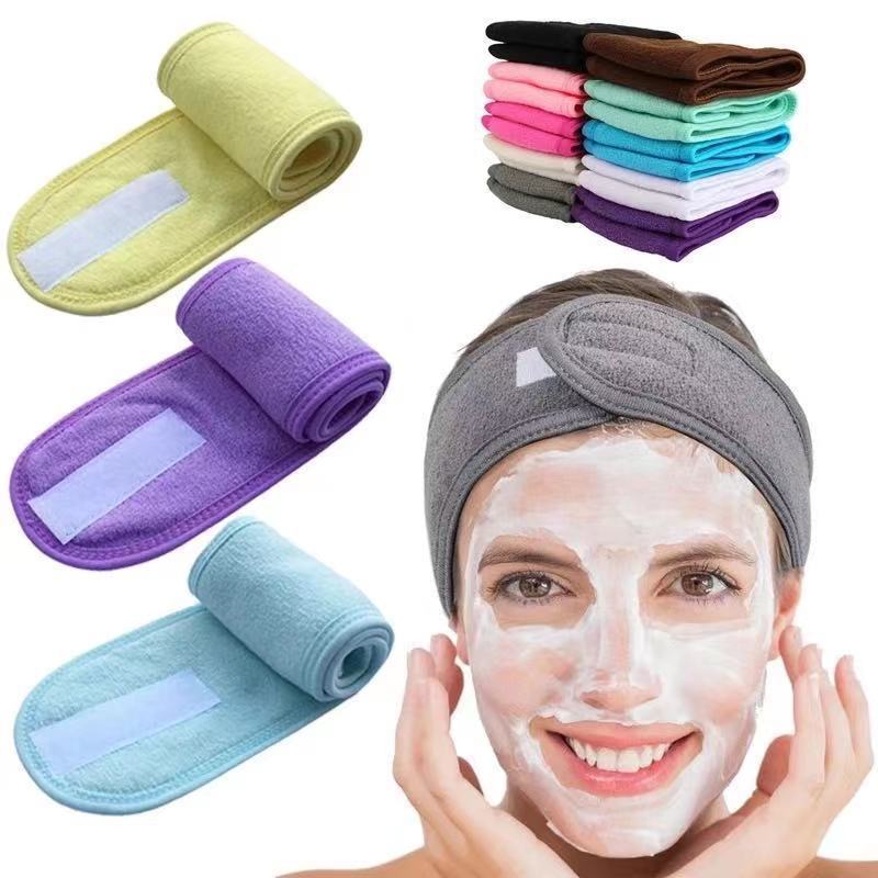 Velcro Sports Face Wash Headband Double Layer Makeup Headband