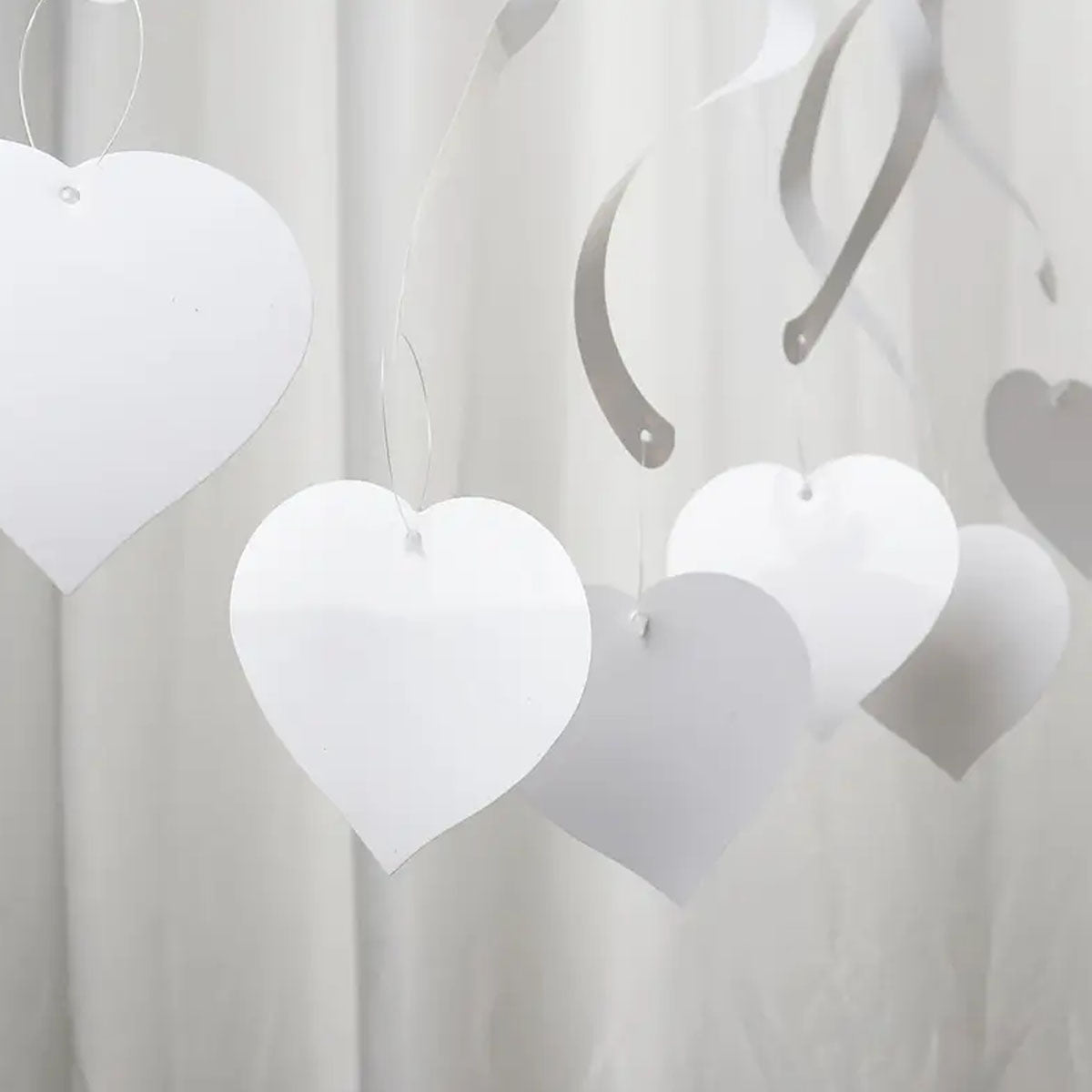 13-Piece Wedding Decoration Set with Just Married Banner & Swirls