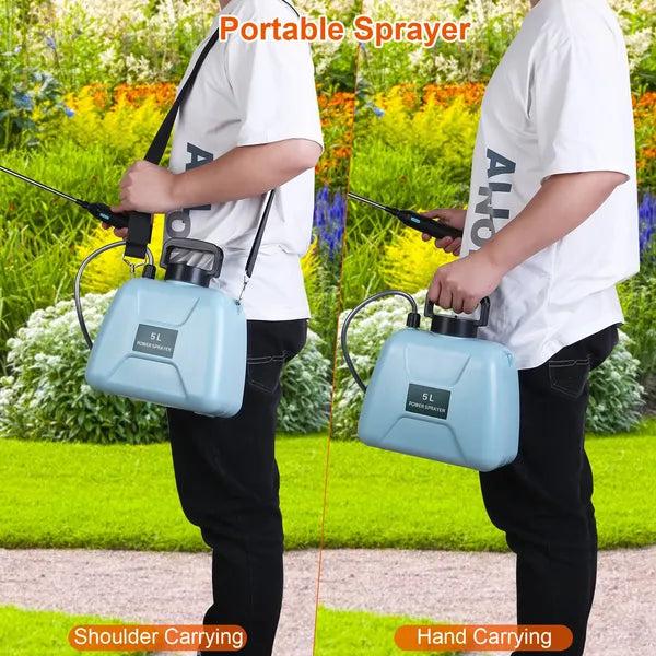 5L Electric Garden Sprayer with 3 Spray Spouts - Rechargeable