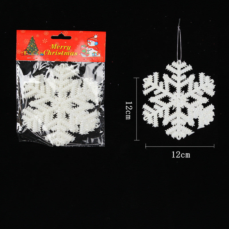 Snowflake String Windows Decorations for Christmas Party - PVC Pendant Set