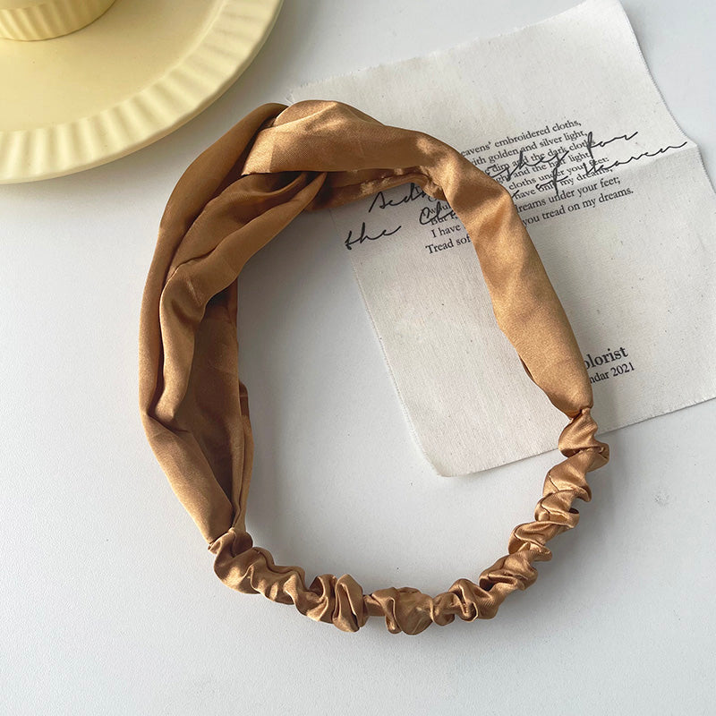 All-Match Satin Headband with Wide Side Hair Accessory - Multiple Colors