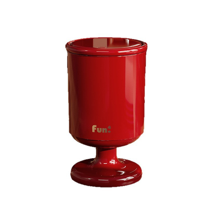 Tall Wine Glass Storage Bucket with Cover - Household Organizer