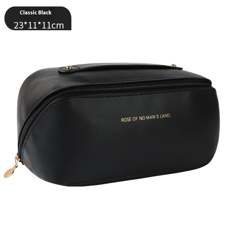 Large Capacity Travel Cosmetic Bag with Multiple Colors - PU Material