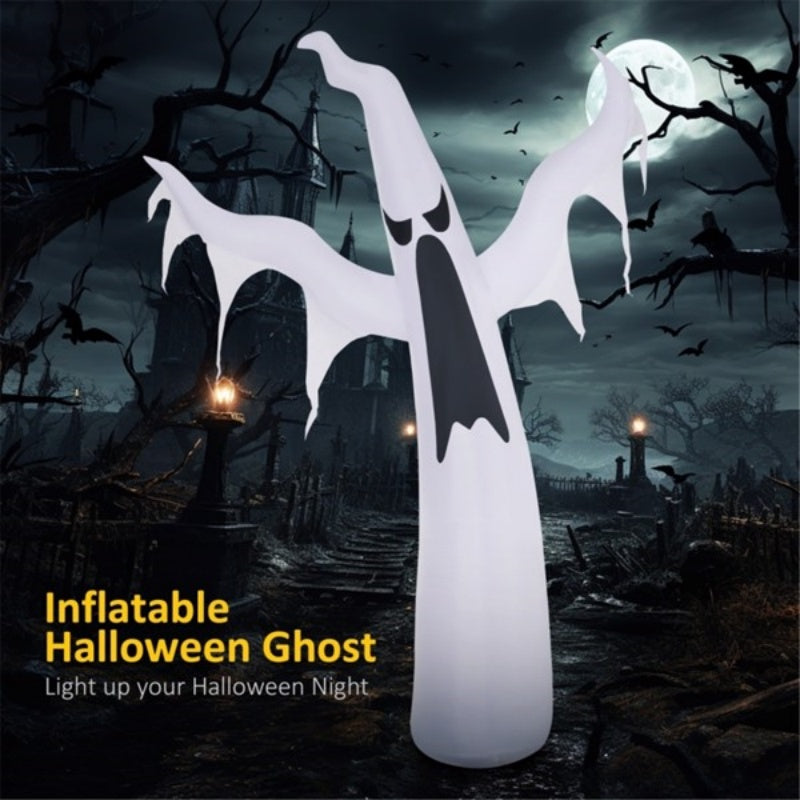 6-Foot Inflatable White Ghost Decoration for Halloween
