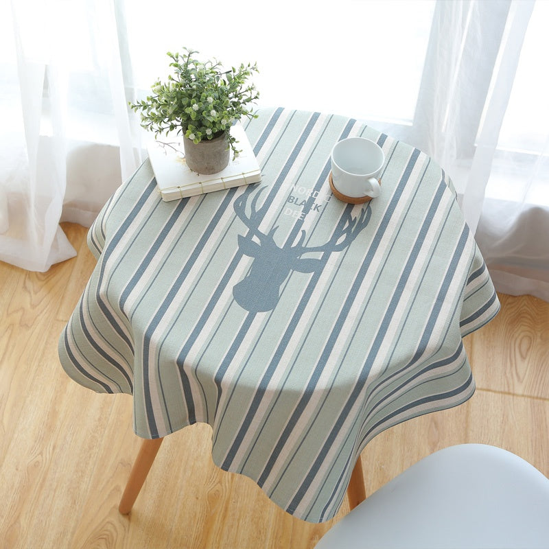Modern Cotton Linen Tablecloth for Dining Room - Multiple Sizes & Designs