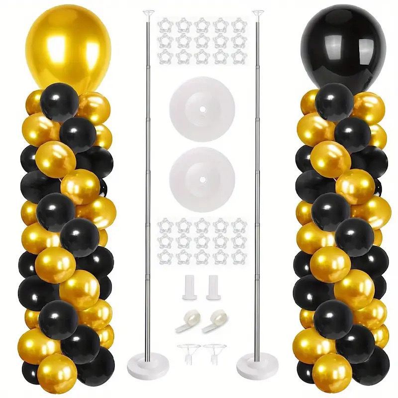 Telescopic Pole Stand for Balloons and Decorations, 2 Meters