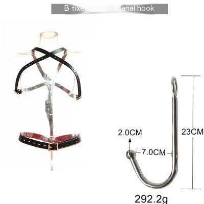 One-Piece Stainless Steel Anal Hook Collar for Adult Wellness