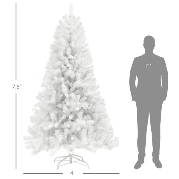 7.5ft White Christmas Tree - Indoor Decorative Tree