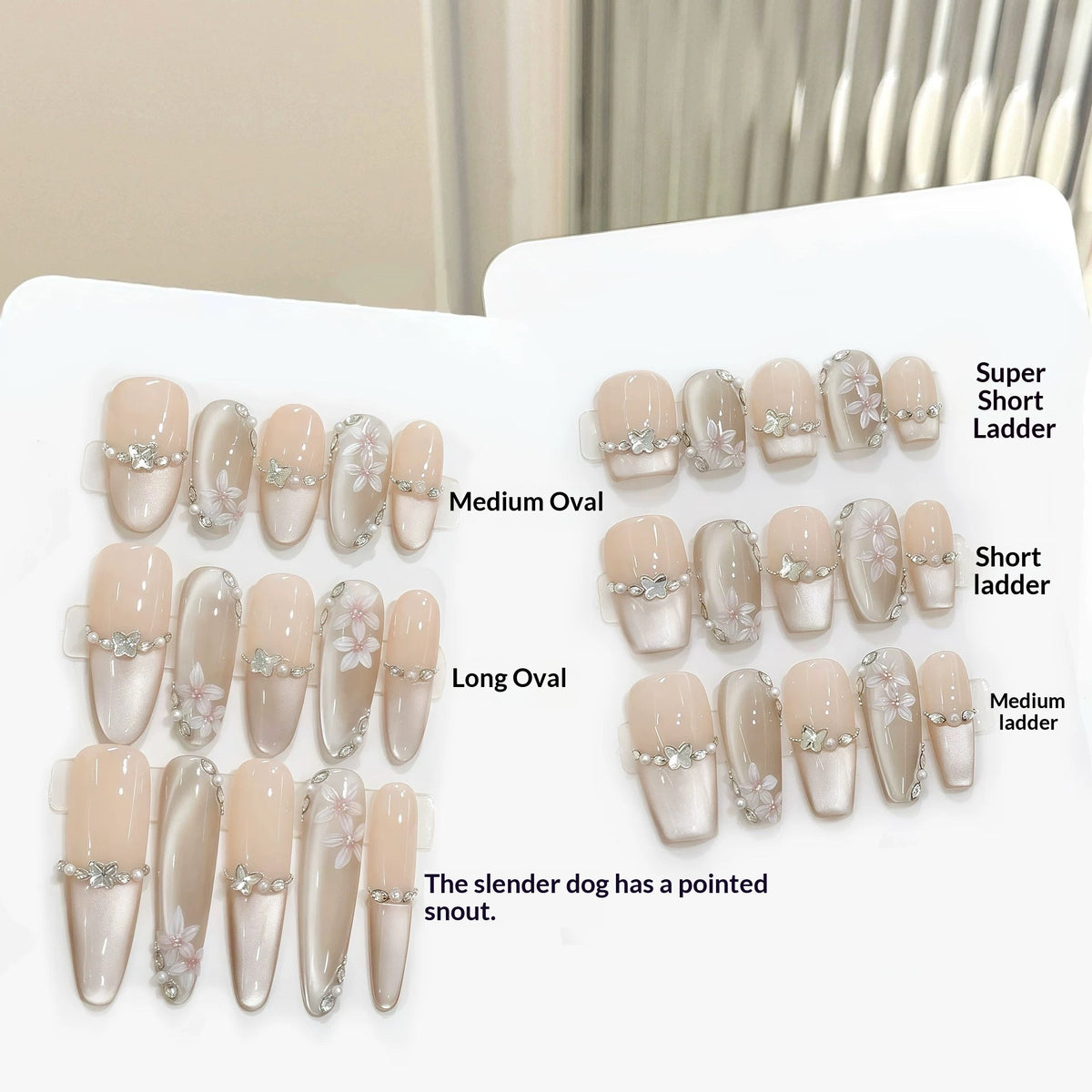 Handmade Nail Caps Set for Nail Art - Various Sizes & Styles, Wearable