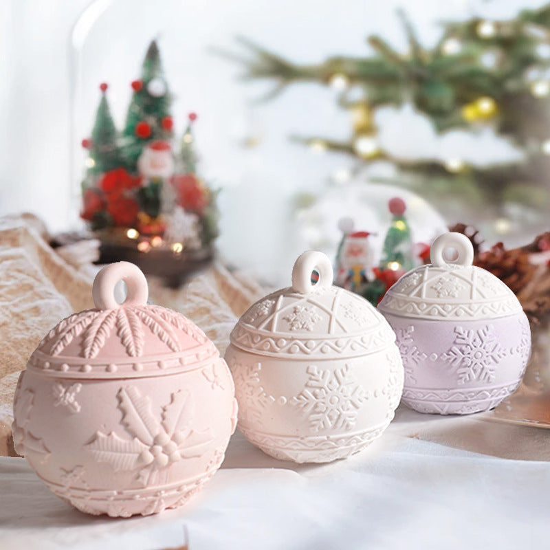 Silicone DIY Snowflake & Berry Pattern Storage Box Mold for Crafts