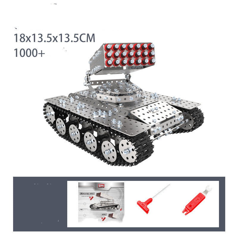 Mechanical Metal Building Blocks Set - Difficult Assembly Tank Series