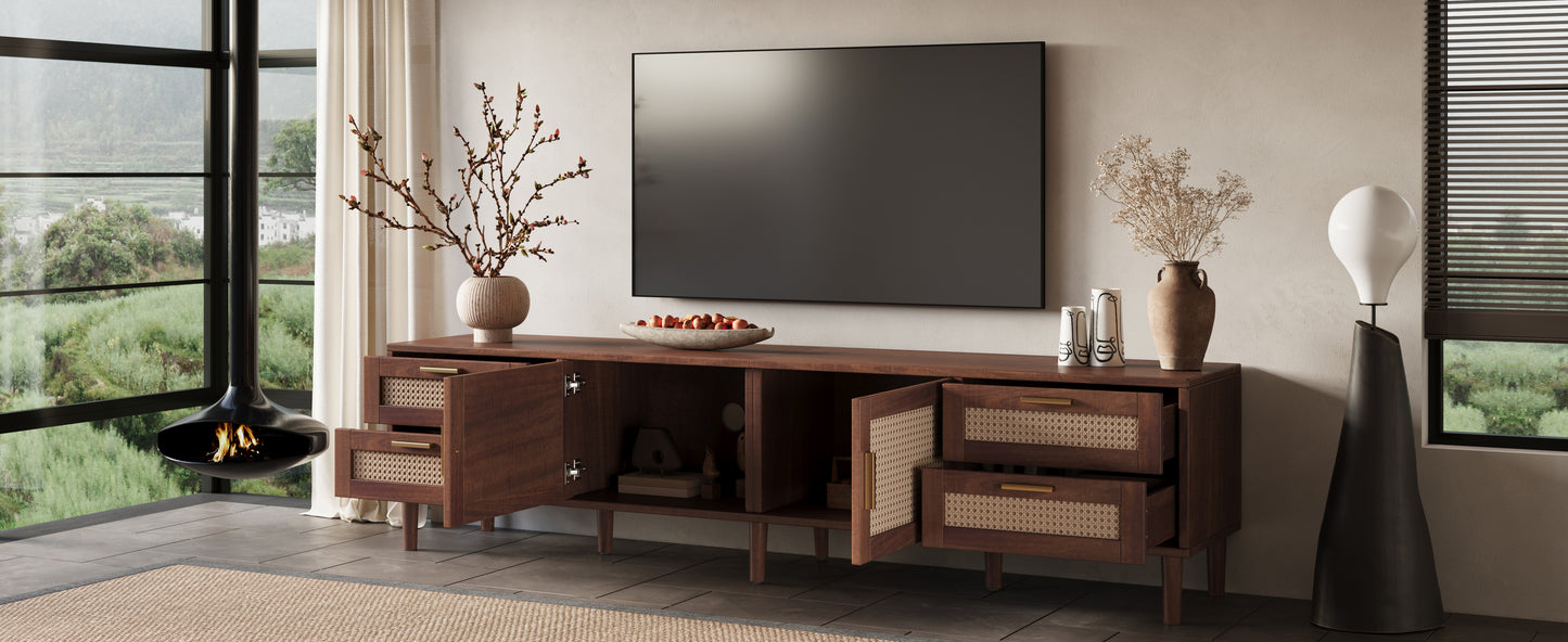 78 Inch TV Stand for 85 Inch TVs - Modern Media Console with 4 Drawers