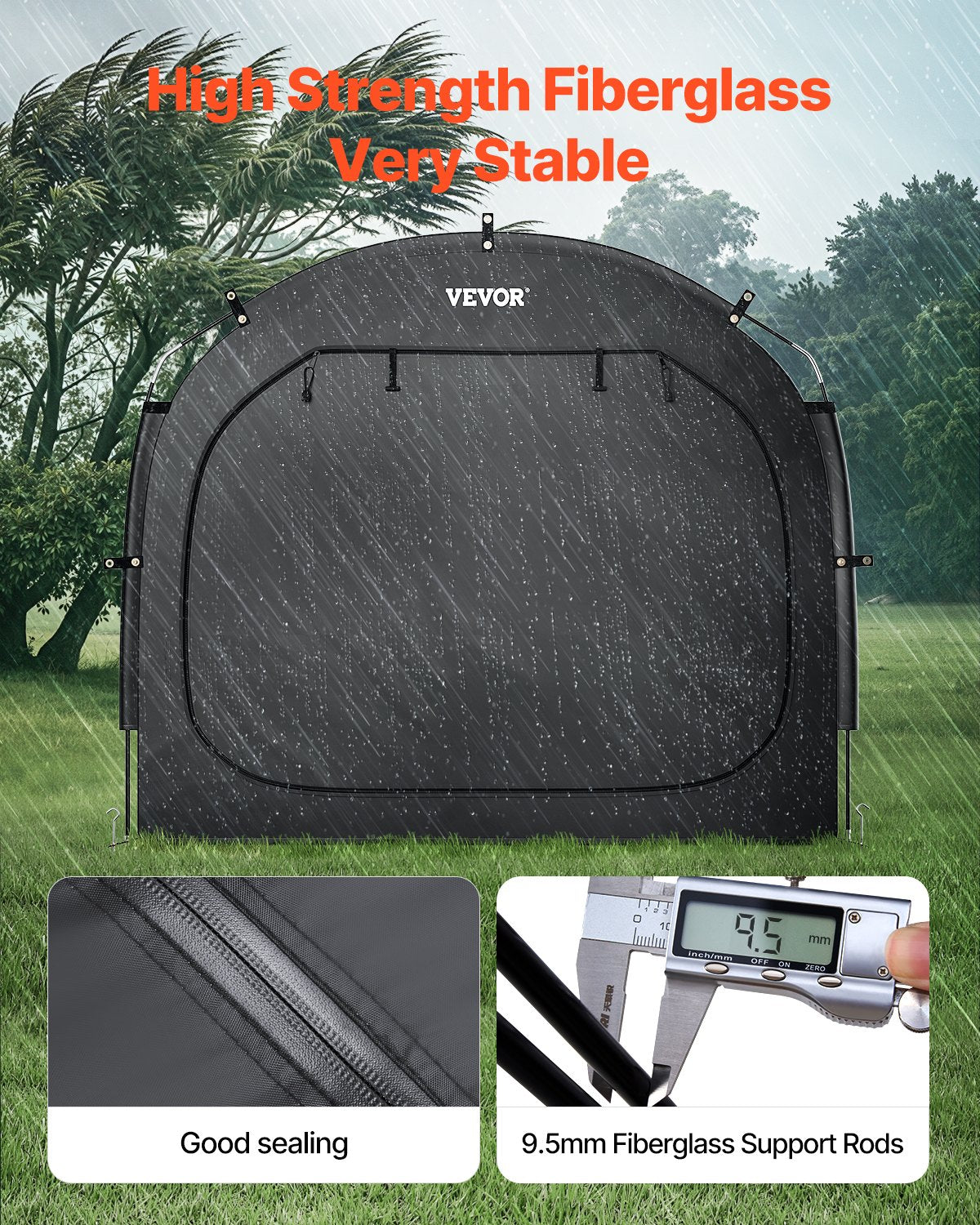 Outdoor Waterproof Bike Storage Tent for 4-5 Bikes - Portable Garden Shed