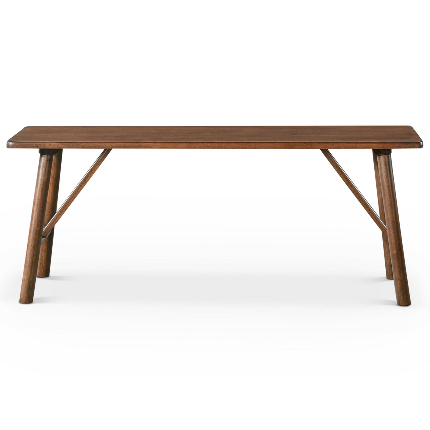Versatile Solid Wood Molly Bench With Mid-Century Design In Walnut