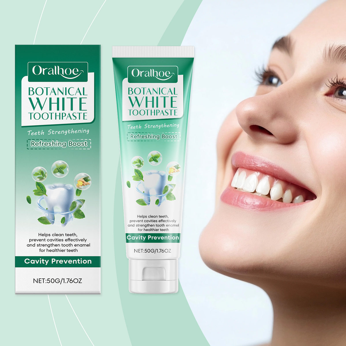 Plant Whitening Toothpaste 50g - Brighten Teeth & Freshen Breath