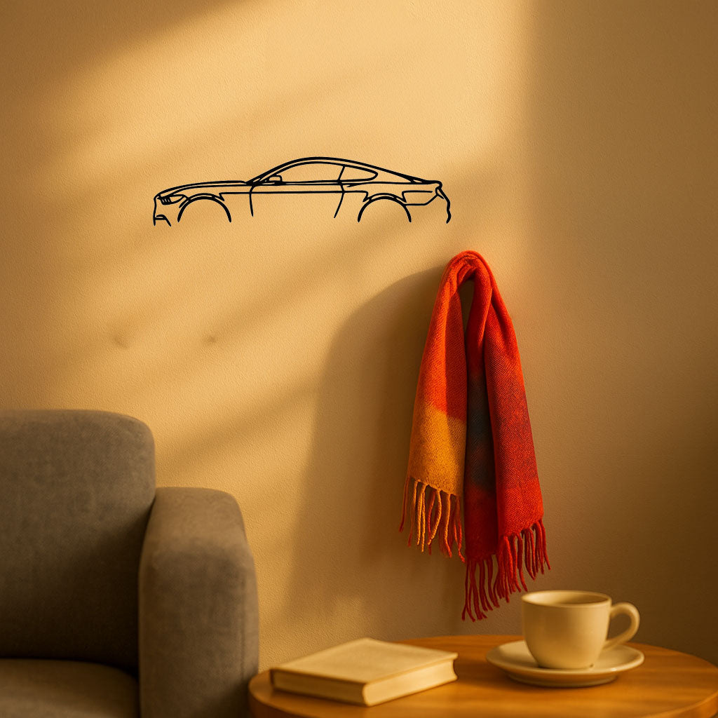 Laser-Cut Metal Wall Art - Sports Car Silhouette Decoration