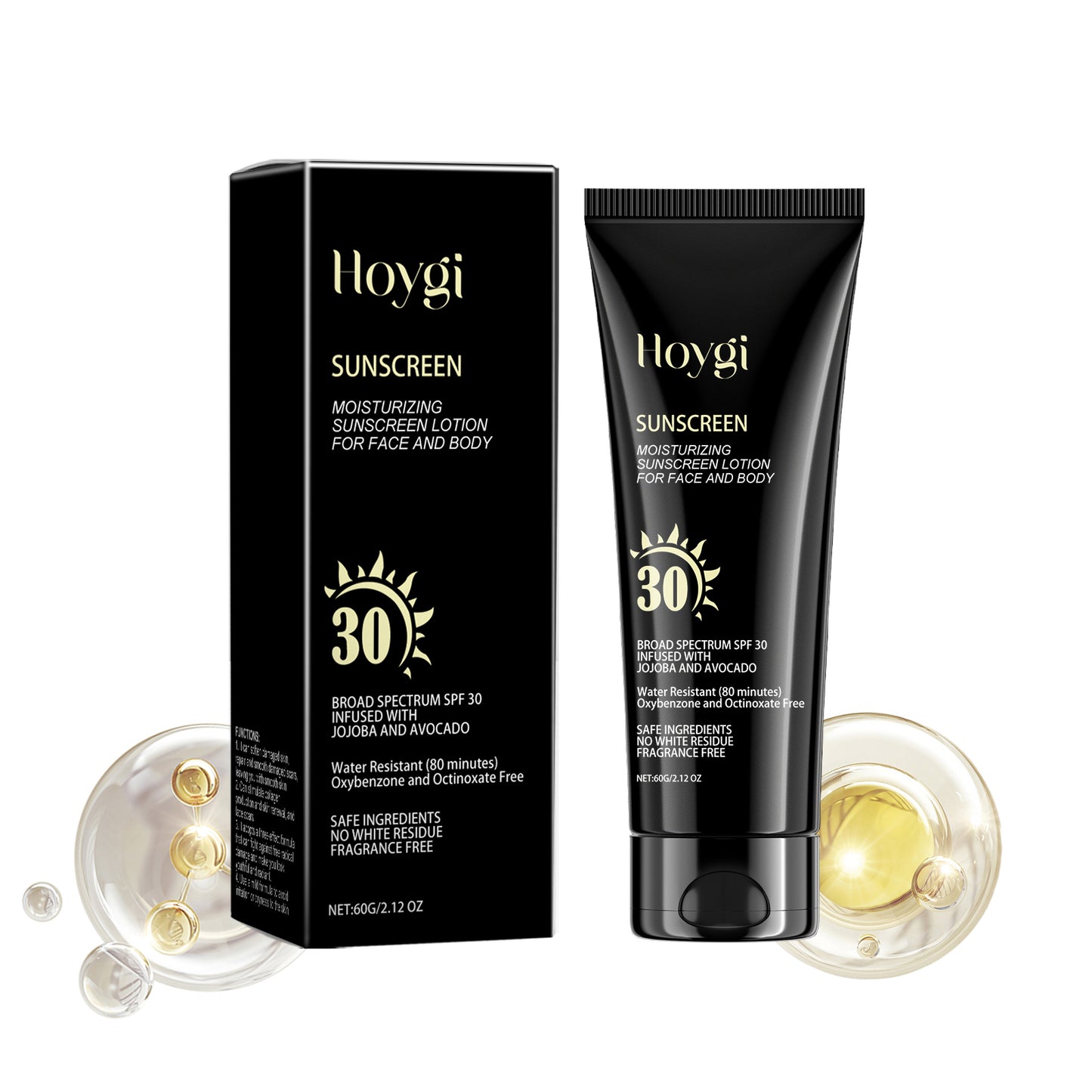 Moisturizing Sunscreen Protection Cream - Hyaluronic Acid Anti-Aging Formula