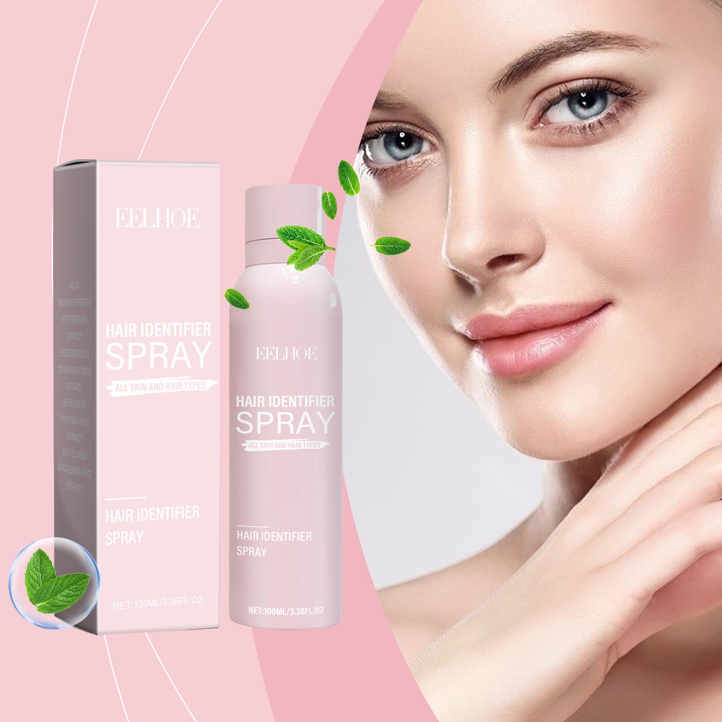 Facial Hair Recognition Spray - Refreshing Mild Formula for Skin Care