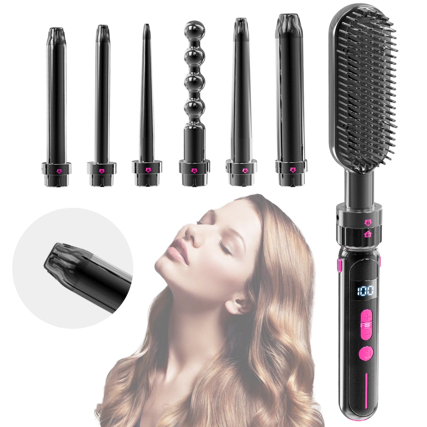Ceramic 2-in-1 Curling and Straightening Iron with PTC Fast Heating