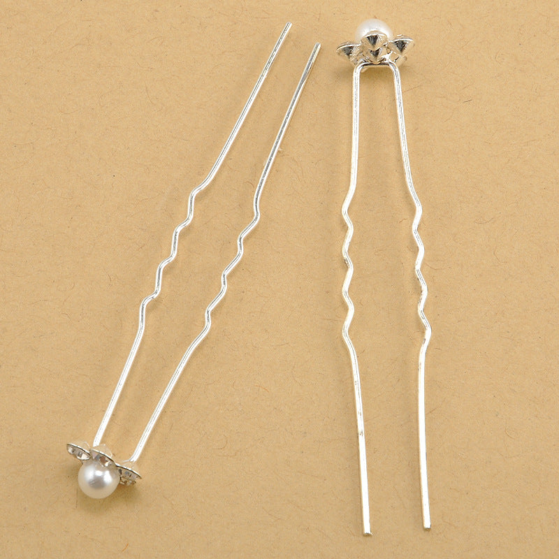 Pearl Flower Hairpin Set - 20 Pieces Bridal Hair Accessories