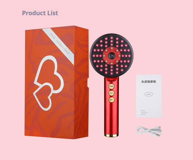 Electric Red Light Scalp Massage Comb Hair Growth