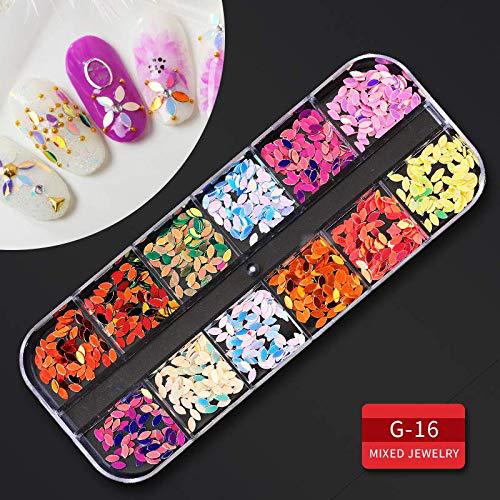 Pearl Shell Nail Art Jewelry Set with Rivets - Manicure Large Ornament