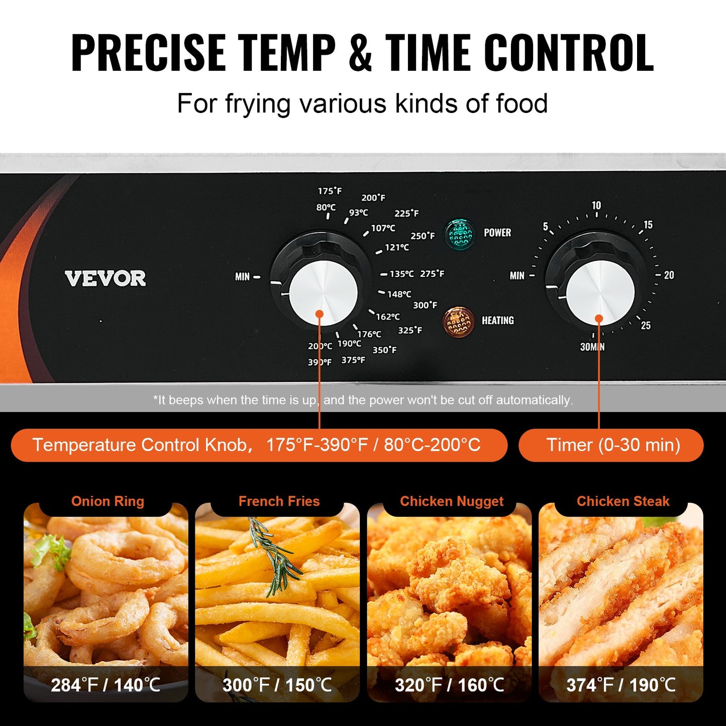 Commercial Electric Double Deep Fryer 3500W Countertop 2x9Qt/8.5L - Silver