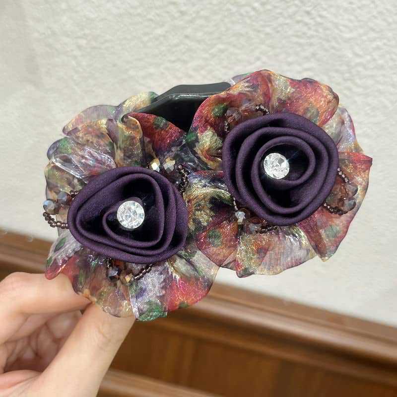 Elegant Rose Ponytail Clip Grip Hair Accessory