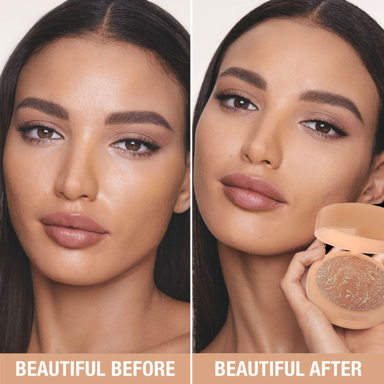 Matte Setting Powder Compact - Oil Control & Brightening Face Makeup