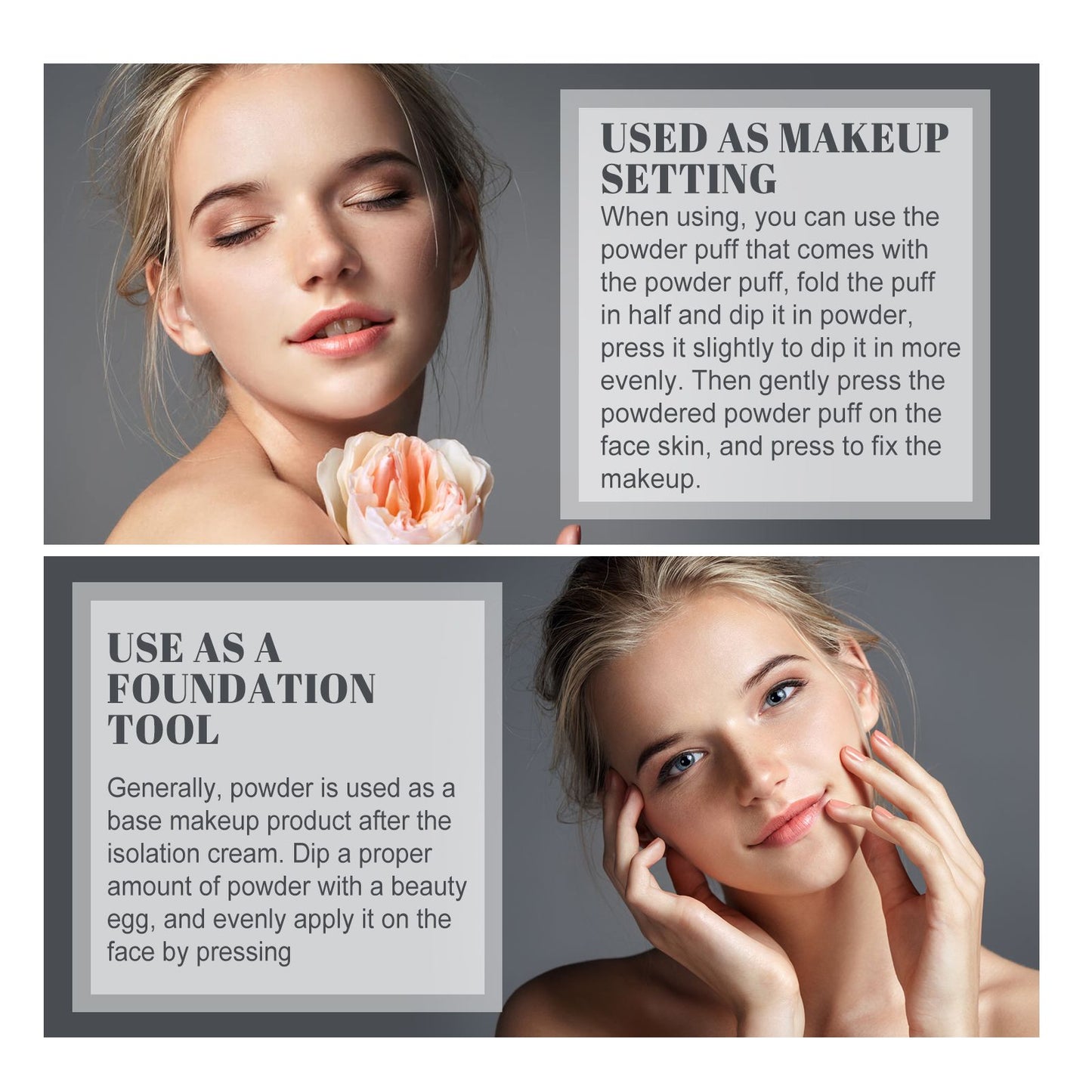 Long-Lasting Finishing Setting Powder - Lightweight & Waterproof Makeup