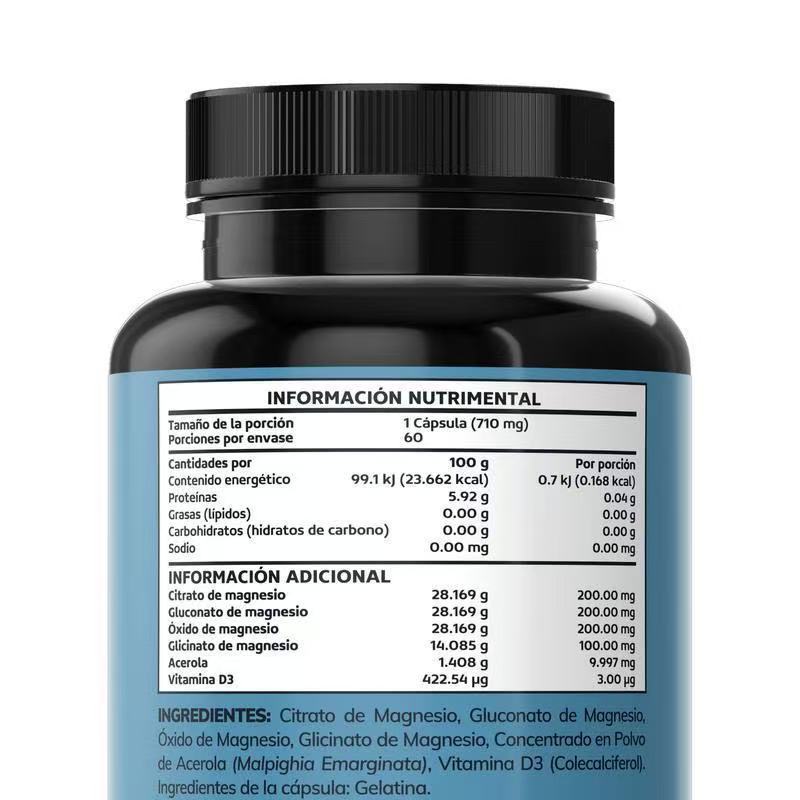 Magnesium Complex Capsules - Supports Daily Wellness with Magnesium Citrate & Glycinate - 60 Tablets